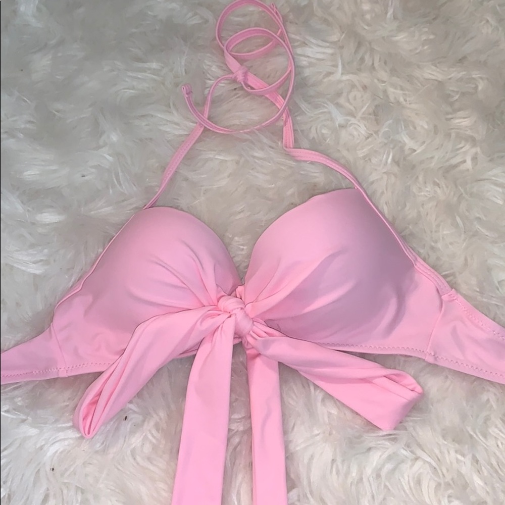 pink shein bikini top